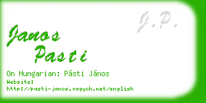 janos pasti business card